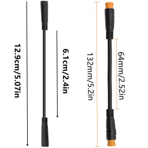 2 Pcs 3 Pin E Bike Throttle Connectors For Electric Bicycle Sensor Thumb Throttle Cable Waterproof Motor Connectors Female To Female And Male To Male Cables Plug And Play Ready