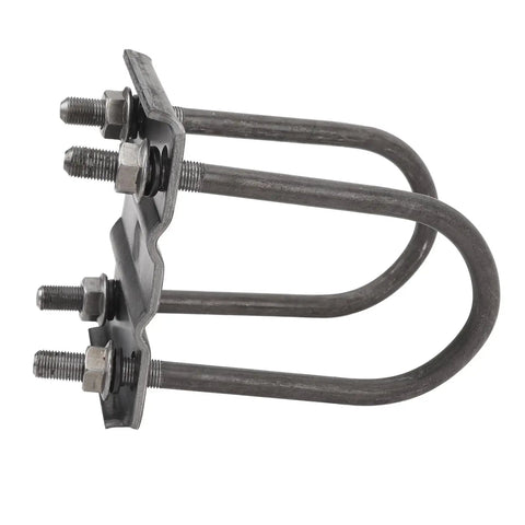 Trailer U Bolt Kit For 5200 To 7000 Lbs Leaf Spring Trailers, 3 Inch Round Axle U Bolts, 7 Inch Long, One Half Inch Diameter, With Tie Plates, Fits One And Three Quarter Inch Or Two Inch Leaf Springs, Heavy Duty Rolled Steel. four U bolts with tie plate, nuts and washers