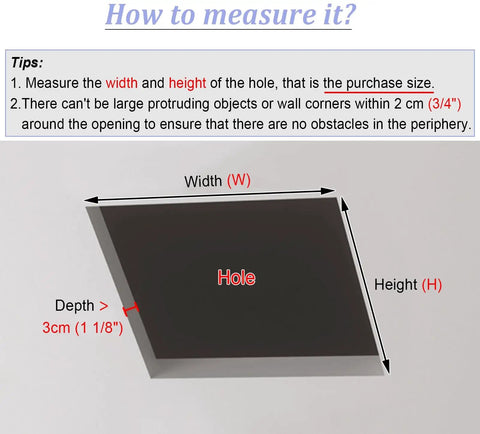Universal Aluminum Access Panel With Smooth Shutter Vent For Drywall Or Ceiling Mount Featuring Nifty Pull Switch Operation measurement instructions on a plain background.