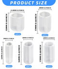 60Pcs Rubber End Caps Set for Bolts and Screws, Flexible Vinyl Thread Protectors size chart with 5 size assortment