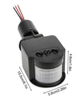 Six Pack IP65 Outdoor Motion Detector Controller 12V DC With Adjustable Sensitivity And Delay Timer For Security And Area Lighting Systems Ideal For Homes Driveways Patios And Perimeter Lighting Applications, 15.5cm x 5.8cm