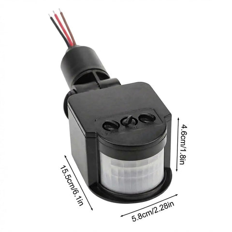 Six Pack IP65 Outdoor Motion Detector Controller 12V DC With Adjustable Sensitivity And Delay Timer For Security And Area Lighting Systems Ideal For Homes Driveways Patios And Perimeter Lighting Applications, 15.5cm x 5.8cm
