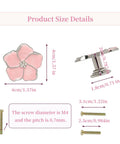 Top Shelf Pink Floral Cabinet Knobs And Drawer Pulls Set Of Four Damn Cute Petal Handles, 4cm zinc alloy with pink enamel petals.