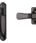 Pull Handle Replacement Kit For Storm And Screen Doors, Matte Black Finish, Easy Inside Latch With Night Lock