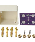 4-Wire Short Socket Calibration Adapter For Digital Multimeters With Gold-Plated Copper Banana Probes, 19.05 mm Pitch