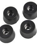 Four Pack Rubber Equipment Feet For Speaker Cabinets 19mm Tall With 33mm Diameter and Steel Washer for Wood or Tile Floors