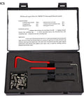 Top Shred Fix Thread Repair Kit, M6x0.75 Stainless Steel Rethreading Tap Set, open case with 30-piece tools and sleeves