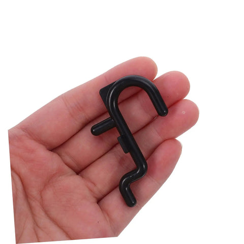 150 Pc Plastic Pegboard Hooks Set For Workshop And Garage No Tools Needed Pro Grade Easy Wall Mount Hooks For Tools Wrenches Tableware And More Durable Black Pegboard Accessories For Stable Flexible Storage, black plastic hook in hand