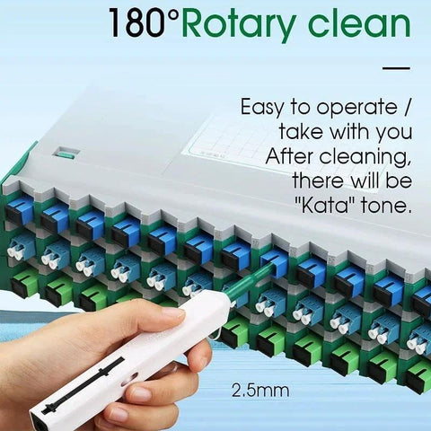 Fiber Cleaner Pen for 2.5mm ferrules (SC/FC/ST), white plastic handheld cleaning tool by Amazon