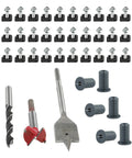 Hosrivae Ultimate Starlink Cable Routing Kit With Six Thick Silicone Grommets, Nifty Drill Bits, And Thirty Secure Wall Clamps For A Super Neat Home Or RV Setup That Looks Awesome. Starlink cable kit with 30 black clamps, 3 drill bits, and 6 gray silicone grommets