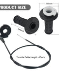 Throttle Cable Kit With Twist Throttle And 47 Inch Cables For 22mm Handlebars Universal Motorcycle ATV 110cc To 250cc Replacement Kit