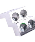 Heavy Duty Mechanical Stacked Lug 500 Kcmil-4, 600 MCM-2 Wire Range 13/32 Inch, 4 Primary Ports, 2 Mounting Holes, New CU9AL 600T-4 Electrical Lug Connector