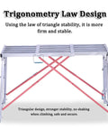 Foldable Scaffold Platform With Adjustable Height And Length, Heavy Duty Work Tower For Home Repair, Car Washing Station, Portable Stepladder Setup with triangular stability design.