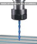 Router bit: EANOSIC extra-long 4-inch upcut spiral, 1/4" shank, 1/4" cutting diameter, solid carbide with NACO coating