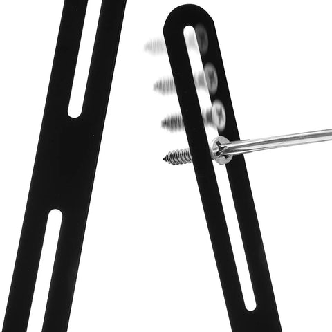 Close-up of Four Piece Stainless Steel Straight Plates Flat Joining Brackets Built To Last Heavy Duty Right Angle Support installation