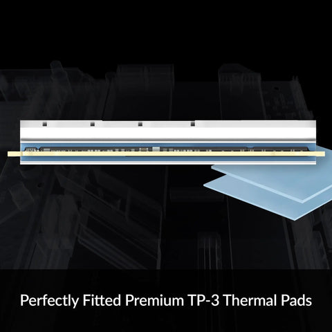 M2 Pro Heatsink Cooler For M.2 2280 SSDs, Crazy Good Cooling And Solid Heat Dissipation For PC And PS5, Stops Throttling And Keeps Your SSD Running Fast And Smooth, silver heatsink with TP-3 thermal pads