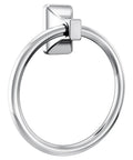 Donnor Collection Chrome Wall Mount Hand Towel Ring 6.25 Inch Diameter For Contemporary Bathrooms, front view