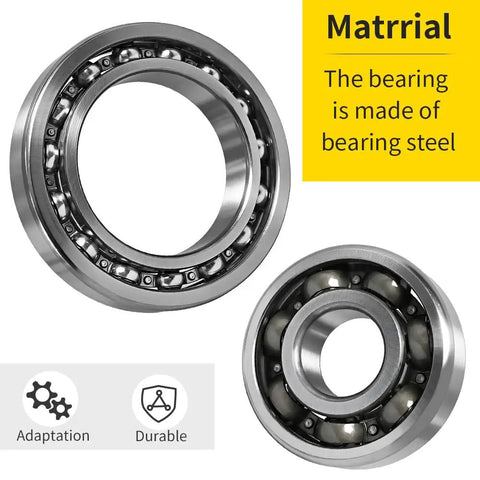 Honda Rear Differential Bearings Seals Kit For FourTrax 300 TRX300 TRX300FW 1988-2000 showing two steel ball bearings