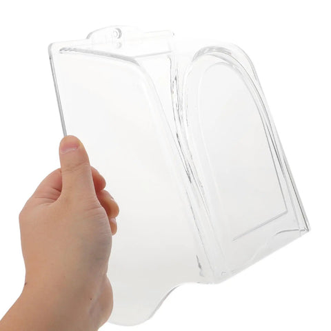 Waterproof Panel Cover For Access Control Keypad Controller With Weatherproof Doorbell Shield Tough As Nails Mount Heavy Duty Tempered Plastic Protection For Industrial And Office Environments, clear plastic cover held by hand