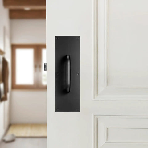 Black Stainless Steel Door Handle Pull Plate For Commercial Doors Push Pull Backplate Durable 304 Stainless Long Lasting Finish