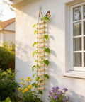 6-Feet Extra Tall Wooden Ladder Plant Trellis For Indoor And Outdoor Use on exterior wall with climbing plants