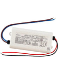 Compact 16W 24V Ac Dc Switching Power Supply With Class 2 Lps Safety Rating For Led Strips And Control Units, showing connection wires.