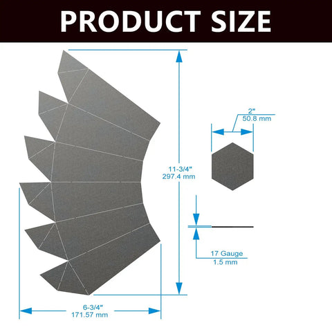 Two Vase Welding Practice Kit For Beginners with 17 gauge mild steel plates, pre-cut for easy assembly, dimensions shown.
