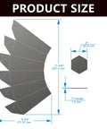 Diagram showing dimensions of pre-cut 17 gauge mild steel plate from Beginner Welding Kit For DIY Vases And Projects With 17 Gauge Mild Steel Plate, Practice Set For MIG TIG STICK Laser Brazing, Easy Pre Cut Breaks For Quick Assembly, Improve Welding Skills And Create Custom Vases At Home.