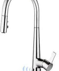 Touchless Kitchen Faucet With Pull Down Sprayer, Motion Sensor Activated, 360 Degree Swivel, Brass Finish, on deck plate