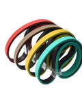 8.0mm Thick Wear Resistant Rubber Conveyor Belt For Folder Folding Gluer Machines With V Slot Feeding Paper Belts rolled belts in red yellow teal