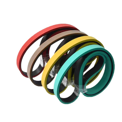 8.0mm Thick Wear Resistant Rubber Conveyor Belt For Folder Folding Gluer Machines With V Slot Feeding Paper Belts rolled belts in red yellow teal