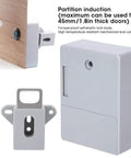 Hassle Free 125 Khz Smart Cabinet Lock With Electronic Rfid Card Access For Warehouse Sauna Library Office Locker No Drill Gray Anti Smash Self Locking Body Straightforward Installation close-up of lock components.