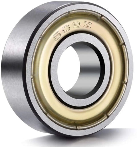608z Sealed Deep Groove Ball Bearings 8x22x7mm Miniature, view of the double shielded rubber seal