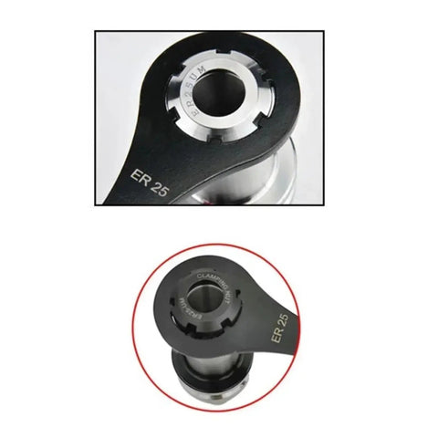 Ditch The Struggle With This Heavy Duty CNC Spanner Wrench For Easy ER Nut Locking And Removal On Machine Tools Fits ER16 20 25 32 And 40 Collet Chucks Perfect For Pro Shops And DIY Builders A Must Have Tool, showing ER25 spanner head design.