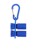 Dead Straight Stair Gauge For Framing Squares With Grip Tight Thumb Screws and Heavy Duty Aluminum Rafter Layout Clamp, blue with carabiner.