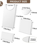 Legit Heavy Duty Clear Acrylic Couch Wall Spacers And Bed Stops For Smooth Sofa Gliding No Fuss Installation Universal Furniture Bumpers product size diagram showing dimensions.