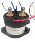 Heavy Duty Glcp250haana High Voltage Dc Contactor Relay with 12 to 36V coil, showing terminals and wiring, rated for 250A.