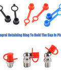 Grease Zerk Fitting Caps 300Pcs Assortment Kit M6 Red M8 Blue M10 Black With Keeper Dust Covers And Storage Box Durable Polyethylene Color Coded For Brake Bleeder Screws And Automotive Repairs For The Shop shown with retaining rings