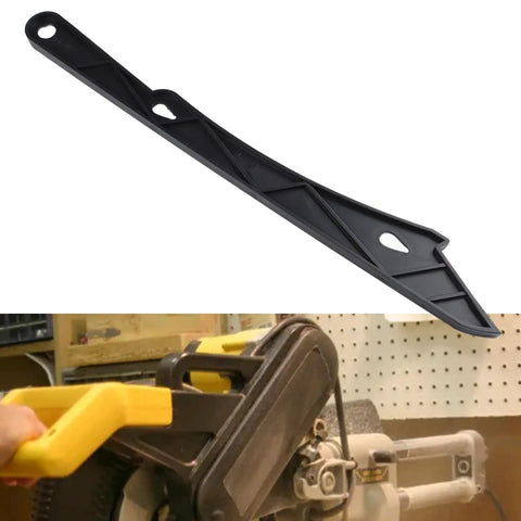 Rock Solid 16 Inch Safety Push Block To Shield Your Digits And Beat Back Kickback On Table Saws Jointers Routers With A Comfort Grip For Easy Workshop Tasks That Truly Safeguard Your Palms While Knocking Out Precision Cuts Whenever You Work, heavy-duty black push block showing ergonomic handle.