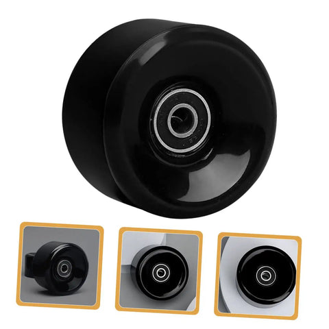 Black Quad Skate Wheels With Bearings Replacement Set high elastic PU outdoor skating wheels for smooth sliding and high speed rotation