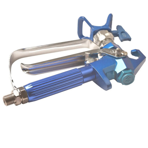 Airless Paint Sprayer Gun G5 Max 25 MPa 248 Bar with full four finger trigger and safety lock, side angle view