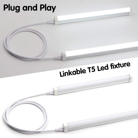 6 Foot LED Tube Light Linkable Cord For T5 And T8 Fixtures Double End Connector Cable Power Extension Wire