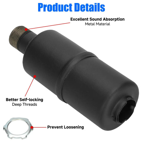 Exhaust Header Pipe Muffler Replacement For Predator 212 196cc 224cc 6.5HP Engines with metal sound absorption and self-locking threads