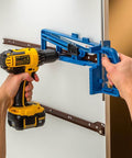 Universal Drawer Slide Jig For Cabinets Easy Install Drawer Slides Quickly And Accurately With A Locking Wedge Adjustable Indexing Foot in use