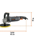 Side view of 7 Inch 1200W Polisher With Variable Speed, D Handle, Ball Bearing Motor, Pro Grade for Paints Metals Plastics Fiberglass