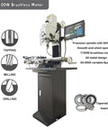 Badass Little R8 Mini Milling Machine With Brushless Motor Sleek Digital Readout showcasing 1100W motor and all metal design.