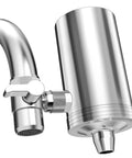 1200 Gallon Faucet Water Filter System With 2.2 GPM Outlet Flow, Six Stage Filtration For Tap Water attached to a chrome faucet