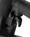 Close-up of trigger on 21 Degree Full Round Head Framing Nailer with 2 Inch to 3 and a Half Inch nails tool free depth adjustment