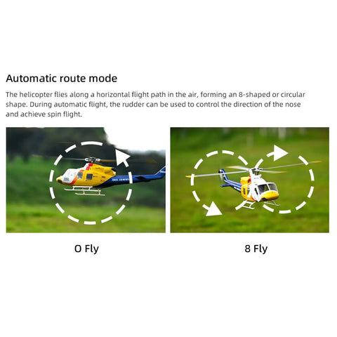 470 Class RC Military Helicopter With GPS Positioning And Auto Return, 2.4G 6CH showing automatic route mode