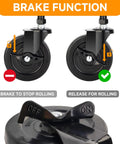 Spring Loaded Gate Wheel With 360 Degree Swivel For Heavy Gates Outdoor Gate Caster Kit brake function and operation guide